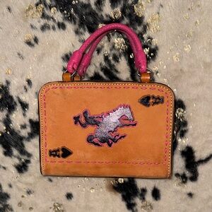 Brown and Pink Women's Bag